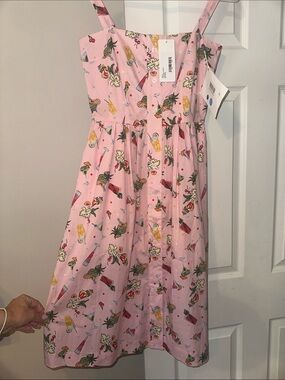 New! HVN Cocktail Martini Party Midi Dress